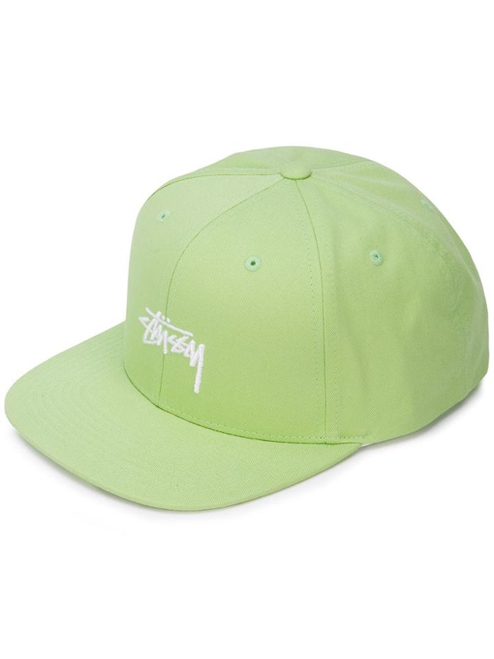 Stussy Logo Front Baseball Cap - Green