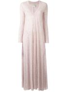 Forte Forte Striped Linen Maxi Dress, Women's, Size: Ii, Red, Linen/flax
