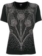 Just Cavalli Floral Embellished T-shirt - Black