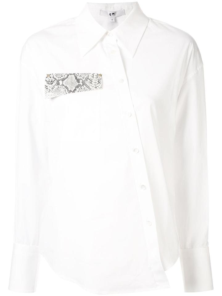 Comme Moi Off-centre Button Shirt - White