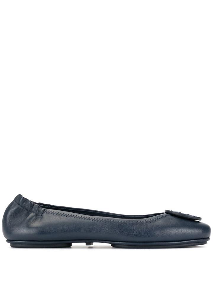 Tory Burch Minnie Logo Travel Ballet - Blue