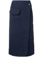 Henrik Vibskov Coco Wrap Denim Skirt - Blue