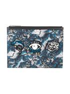 Kenzo Flying A4 Tiger Pouch - Blue