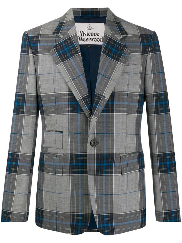 Vivienne Westwood Tartan Blazer - Blue