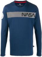 Alpha Industries Long Sleeve Nasa Sweater - Blue