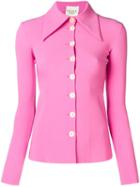 A.w.a.k.e. Mode Oversized Pointed Collar Shirt - Pink
