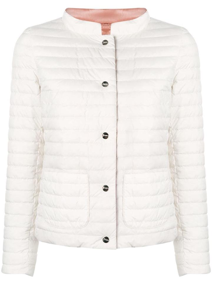 Herno Collared Padded Jacket - White