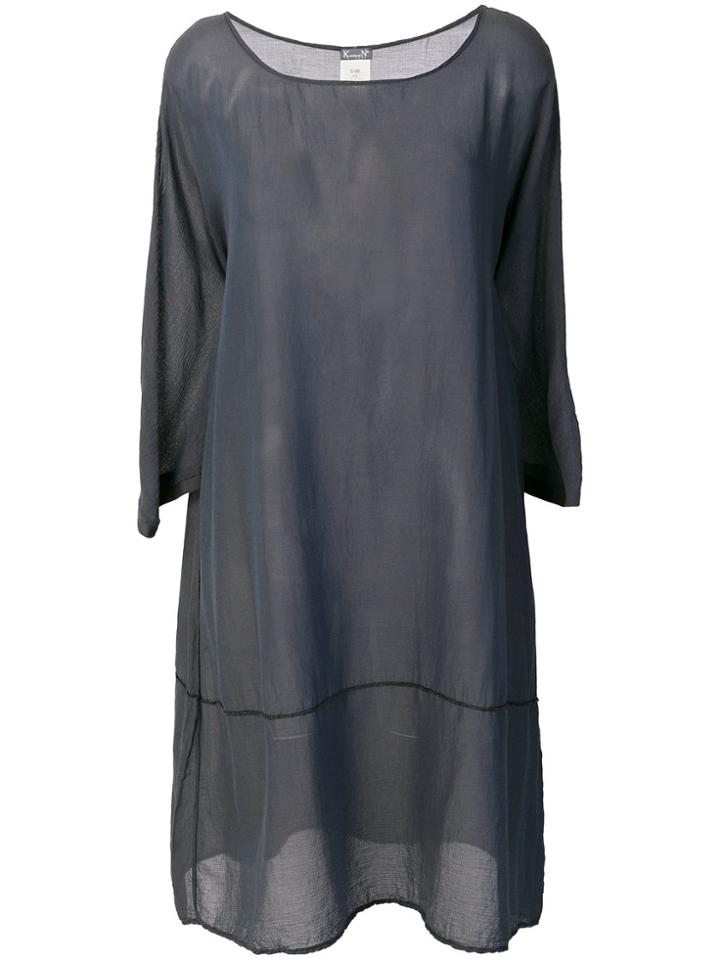 Kristensen Du Nord Loose Fit Sheer Dress - Grey