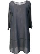 Kristensen Du Nord Loose Fit Sheer Dress - Grey