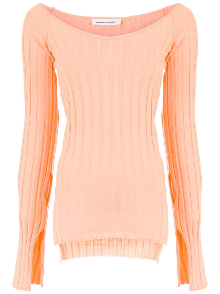 Gloria Coelho Knit Longsleeved Blouse - Yellow & Orange