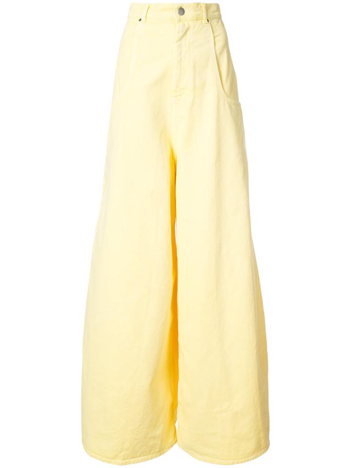 Martine Rose Wide Leg Jeans - Yellow & Orange