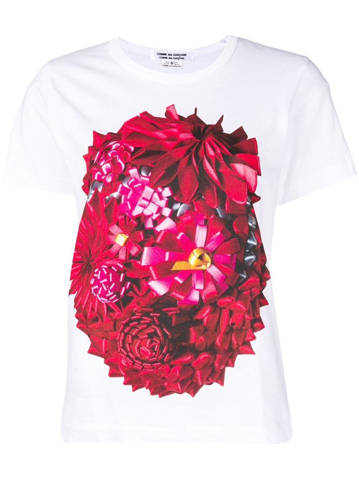 Comme Des Garçons Comme Des Garçons Floral Print T-shirt - White