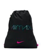 Nike Airmax Logo Print Drawstring Backpack - Black