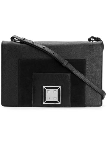 Manurina Fold Over Shoulder Bag - Black