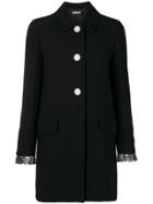 Miu Miu Embellished Cuff Coat - Black