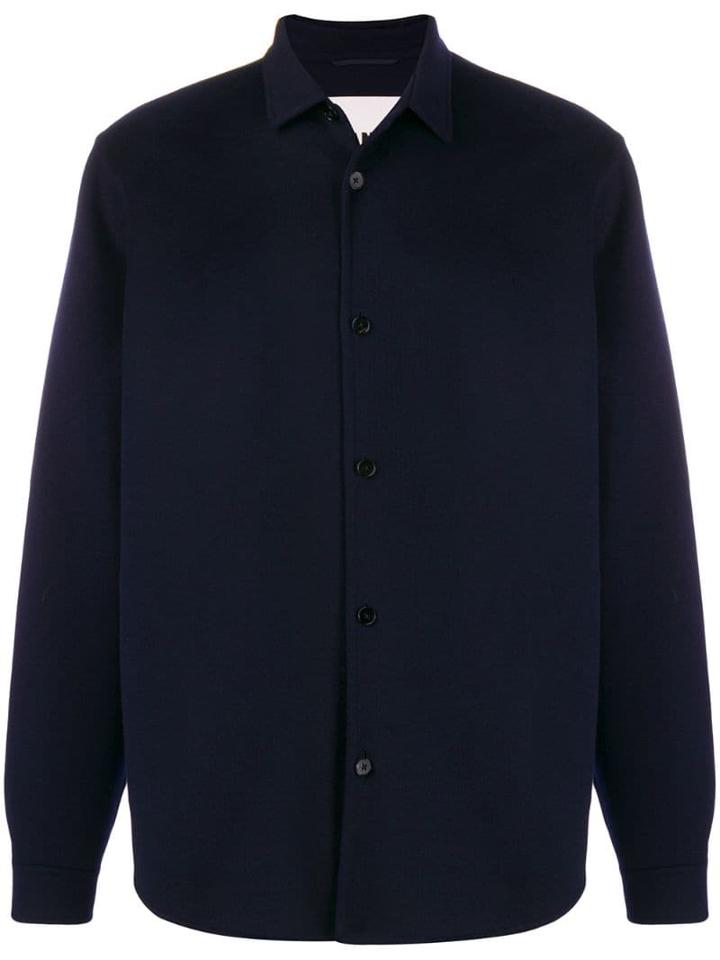 Jil Sander Knitted Shirt Jacket - Blue