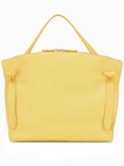 Jil Sander Square Single Handle Tote, Women's, Yellow/orange, Leather