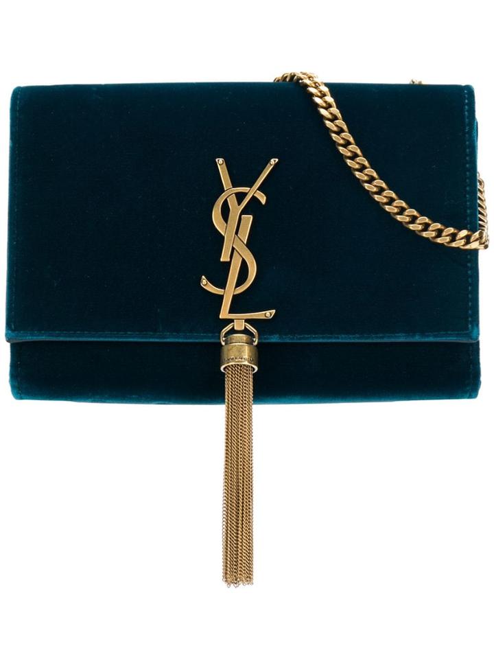 Saint Laurent Kate Chain Wallet - Blue