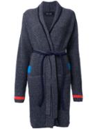 Michel Klein Belted Robe Coat, Women's, Size: 36, Grey, Wool