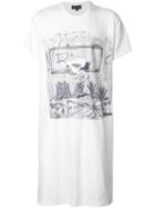 Comme Des Garçons Homme Plus Long Photo Print T-shirt, Men's, Size: S, White, Polyester