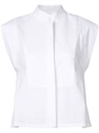 Derek Lam - Concealed Fastening Sleeveless Shirt - Women - Cotton/spandex/elastane - 38, Women's, White, Cotton/spandex/elastane