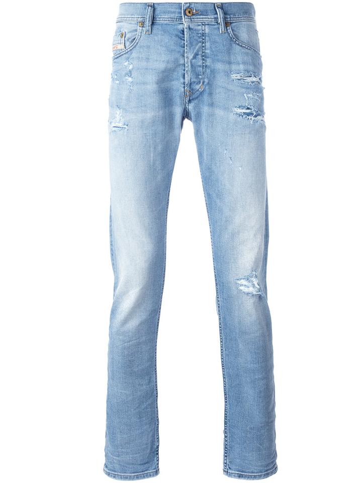 Diesel Tepphar Jeans, Men's, Size: 34, Blue, Cotton/spandex/elastane