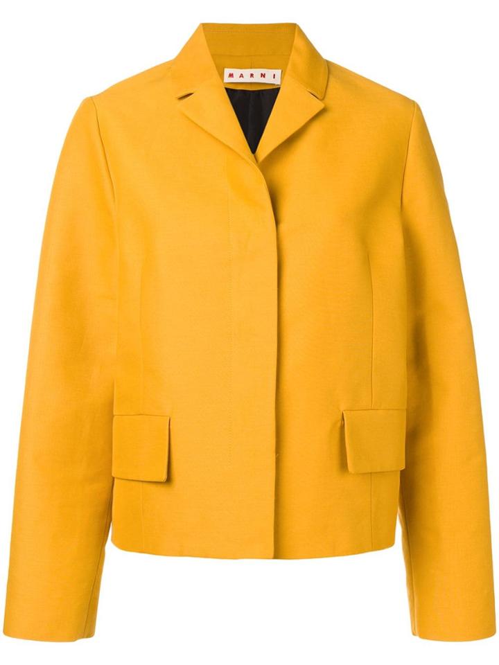 Marni Boxy Buttoned Jacket - Yellow