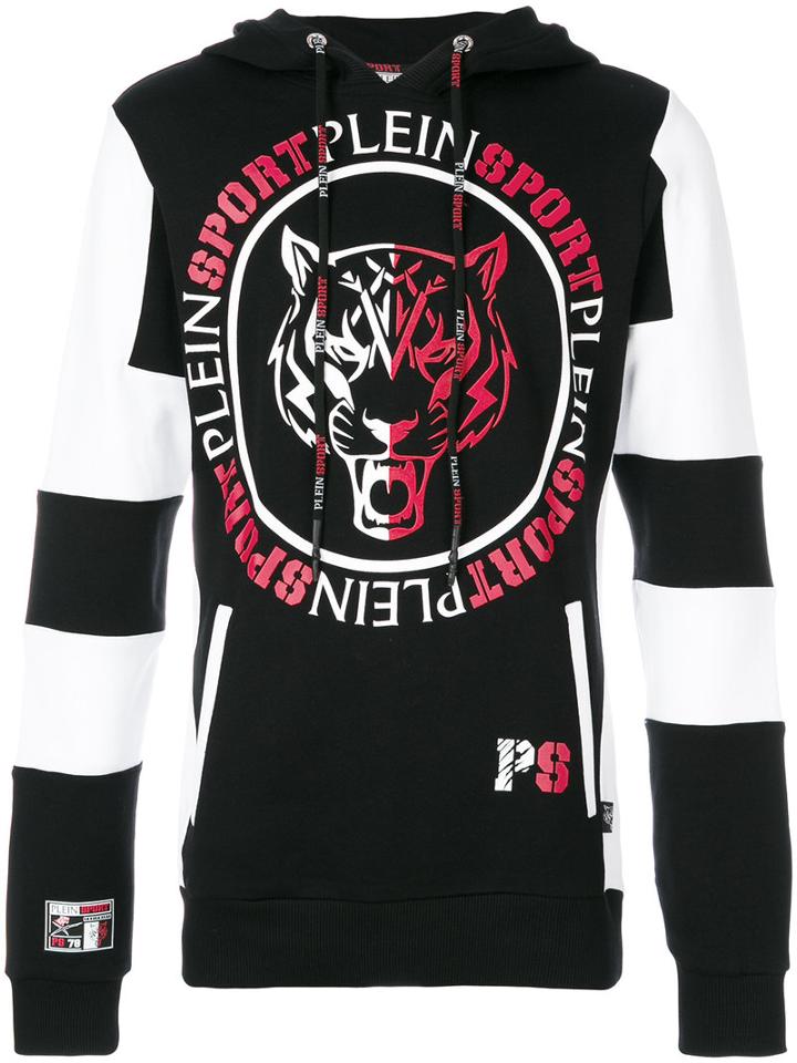 Plein Sport - Logo Print Hoodie - Men - Cotton - Xxl, Black