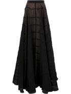 Maison Rabih Kayrouz Long Pleated Skirt - Black