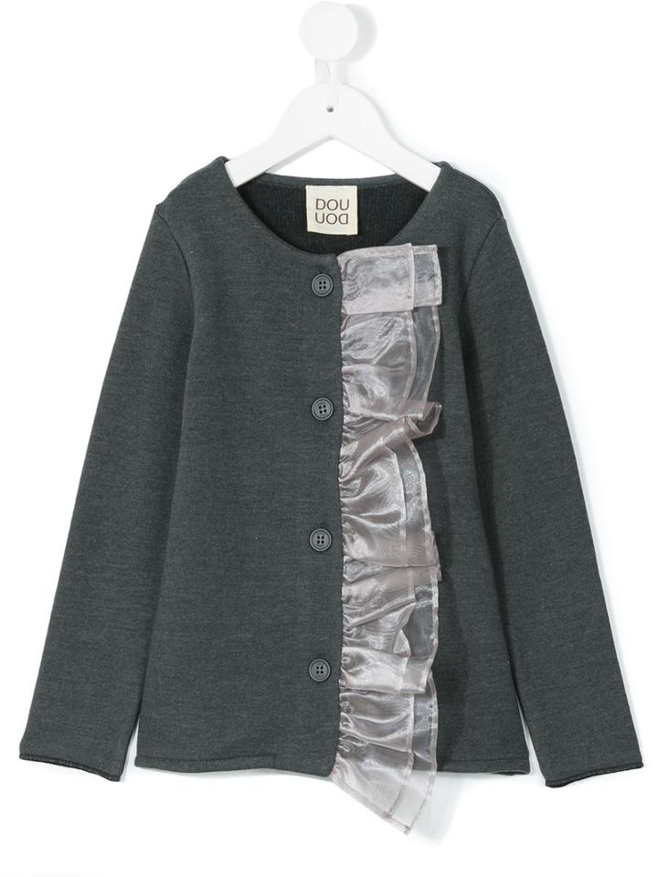 Douuod Kids - Ruffled Jacket - Kids - Cotton/polyester - 2 Yrs, Grey