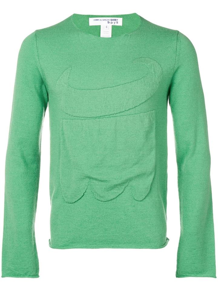 Comme Des Garçons Shirt Boys Raised Panels Sweater - Green