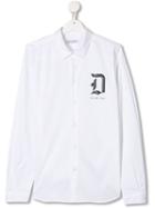 Dondup Kids Teen Monogram Print Shirt - White