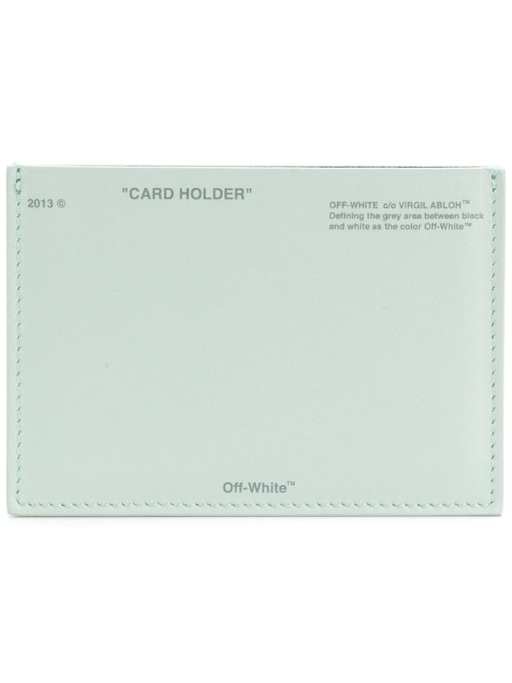 Off-white Logo Card Holder - Green