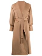 L'autre Chose Belted Midi Coat - Brown