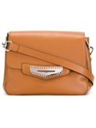 Tod S Mask Shoulder Bag, Women's, Brown, Cotton/leather
