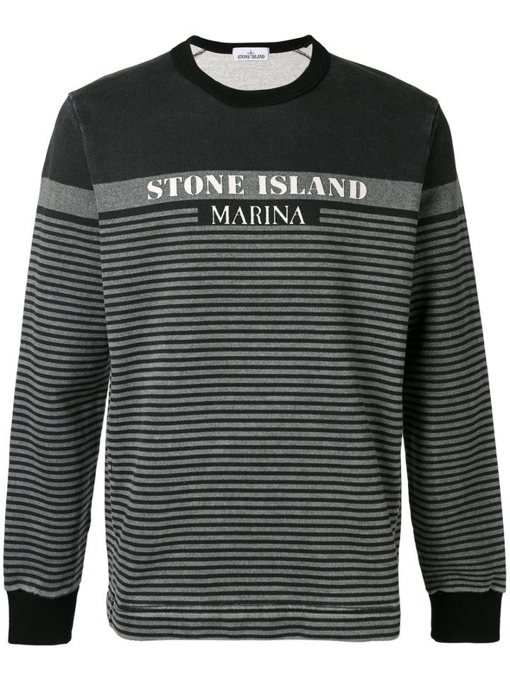 Stone Island - Striped Sweatshirt - Men - Cotton - M, Grey, Cotton