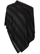 Ralph Lauren Black Sheer Striped Cape