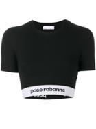Paco Rabanne Logo Crop Top - Black
