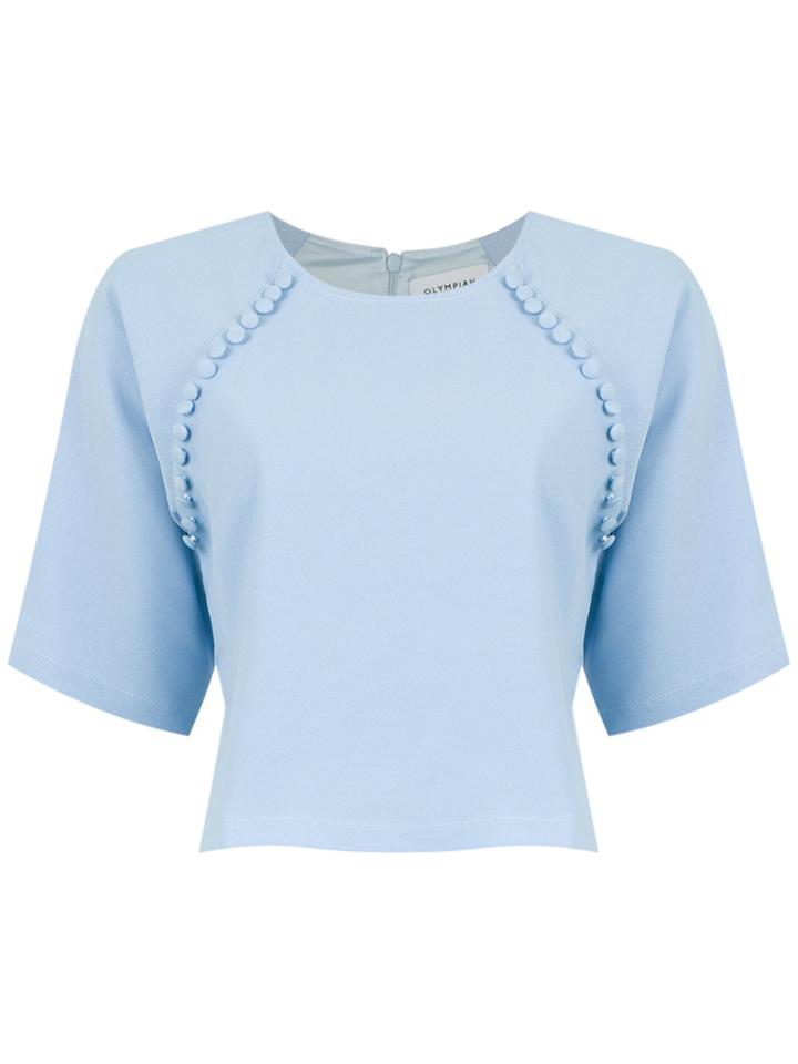 Olympiah Valle Sagrado Cropped Blouse - Blue