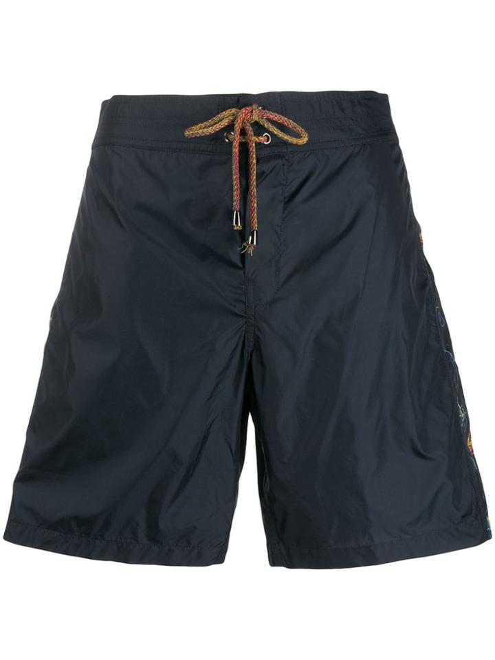 Missoni Mare Biker Print Swimming Trunks - Blue