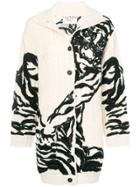 Valentino Printed Knitted Cardigan - White