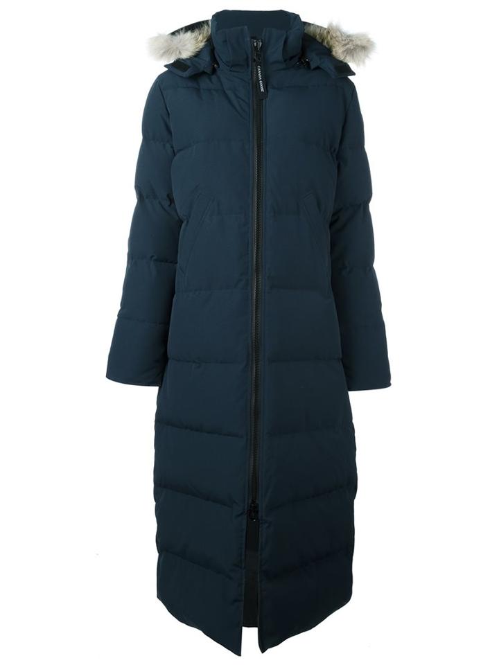 Canada Goose 'mystique' Coat, Women's, Size: Medium, Blue, Cotton/feather Down/nylon/coyote Fur