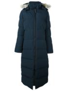 Canada Goose 'mystique' Coat, Women's, Size: Medium, Blue, Cotton/feather Down/nylon/coyote Fur