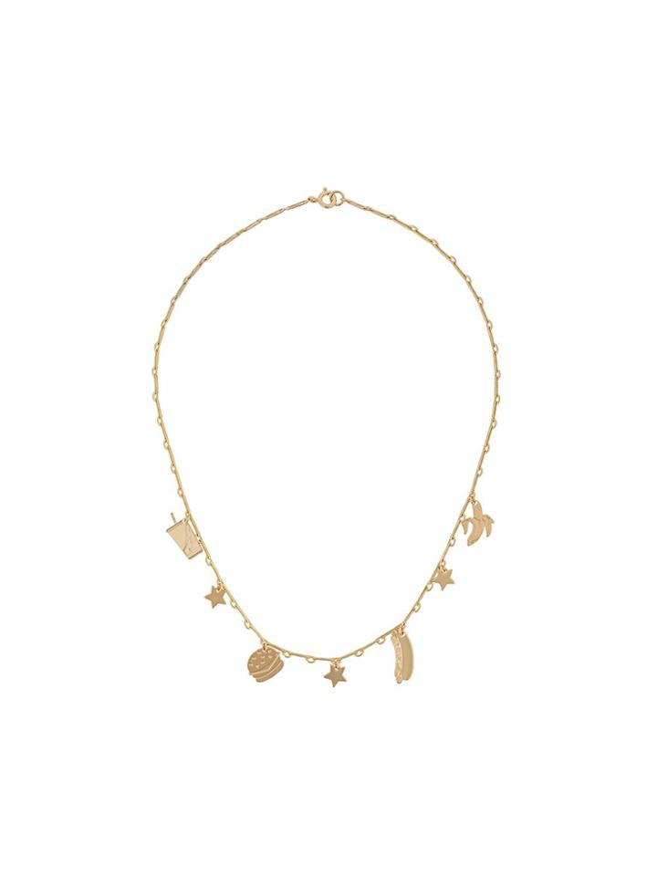Malaika Raiss Food Charm Necklace - Metallic