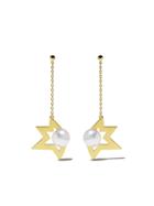 Tasaki 18kt Yellow Gold Comet Plus Earrings