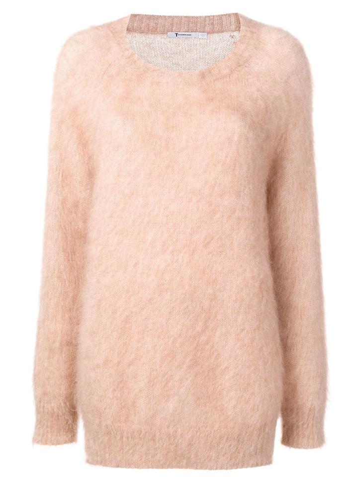T By Alexander Wang Crew Neck Sweater - Nude & Neutrals