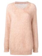 T By Alexander Wang Crew Neck Sweater - Nude & Neutrals