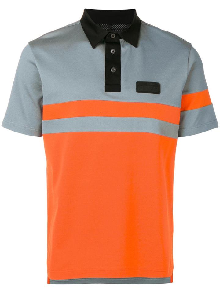 Prada Colour-block Polo Shirt - Grey