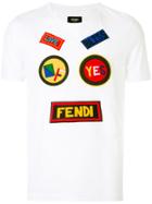 Fendi T-shirt With Patches - White