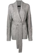 Rta Belted Cardigan - Grey